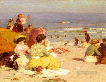  Henry Painting - Beach Scene 2 Impressionist Edward Henry Potthast
